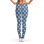 Polka Dot Denim Jeans Pattern Print Women's Leggings