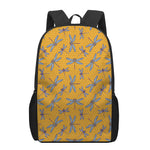 Polka Dot Dragonfly Pattern Print 17 Inch Backpack
