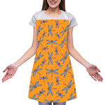 Polka Dot Dragonfly Pattern Print Adjustable Apron