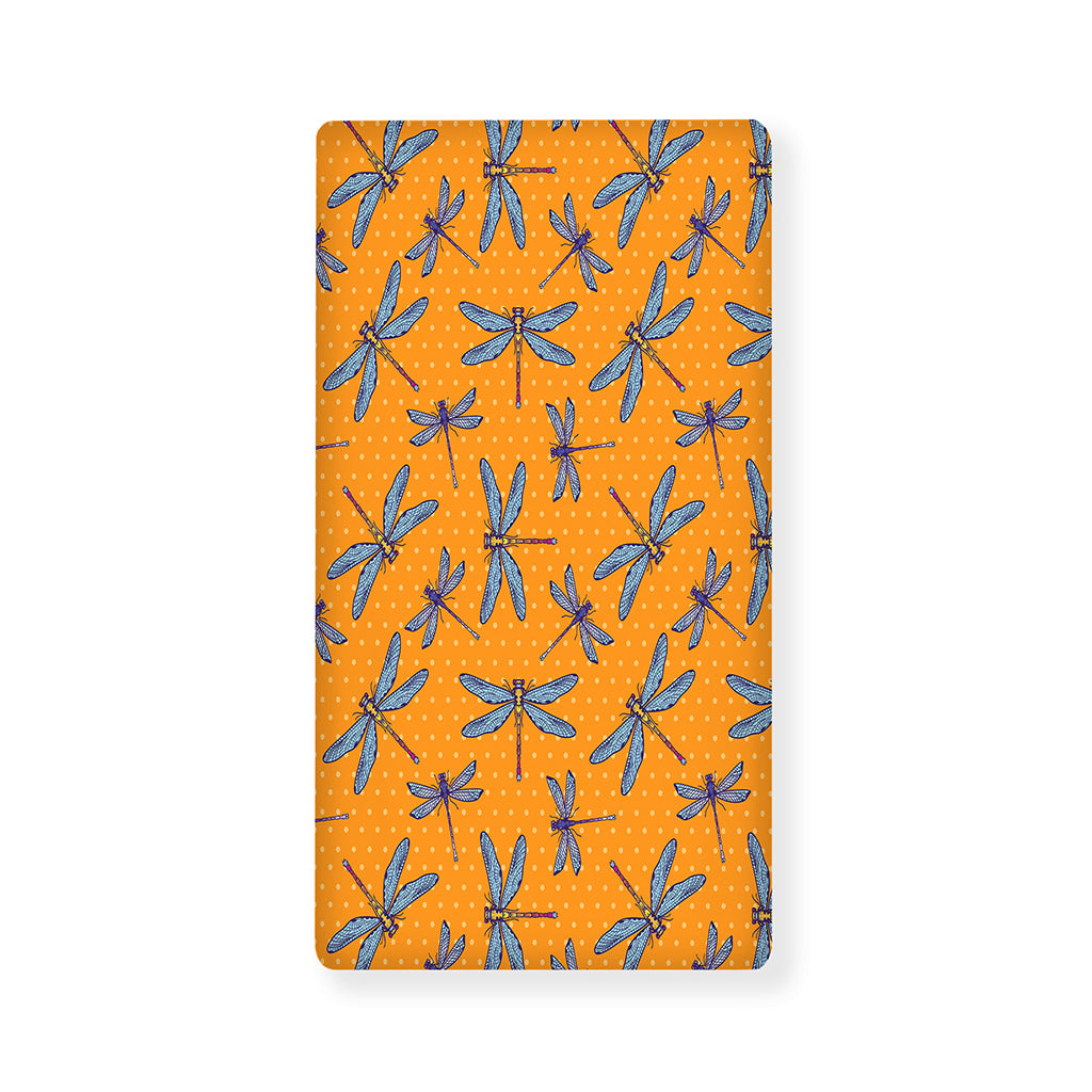 Polka Dot Dragonfly Pattern Print Baby Crib Sheet