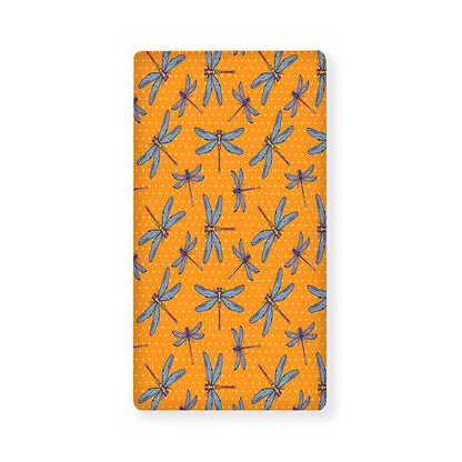 Polka Dot Dragonfly Pattern Print Baby Crib Sheet