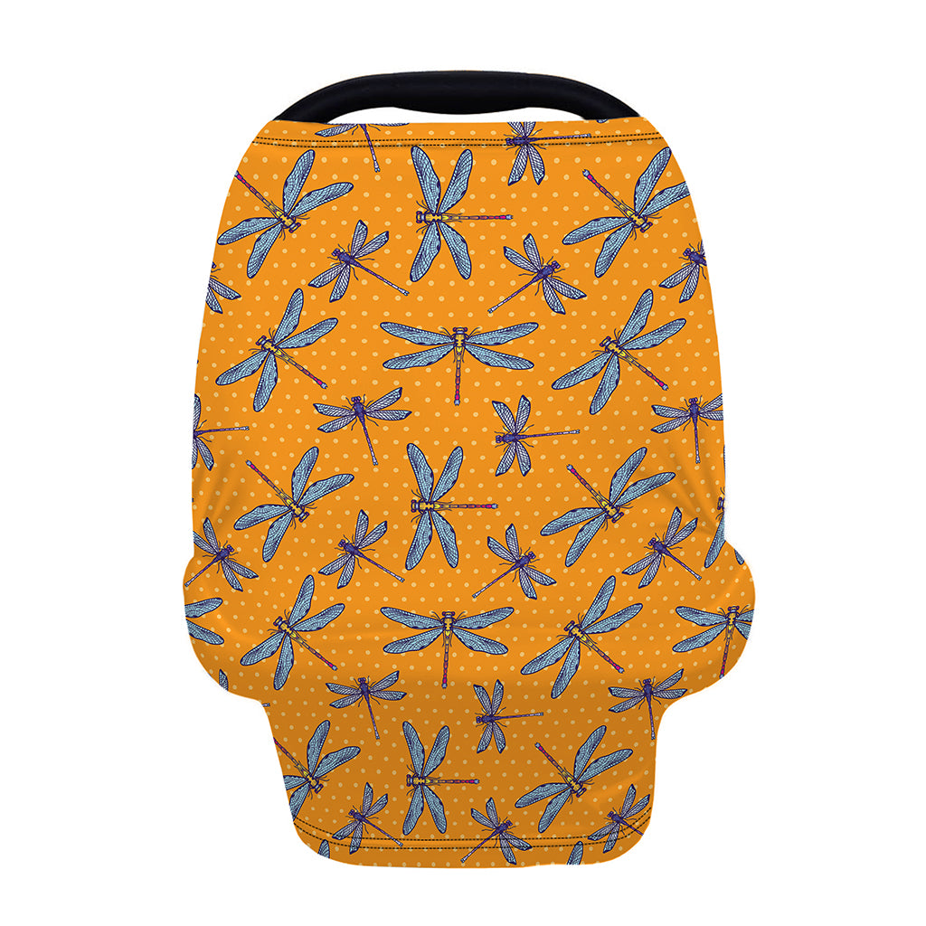 Polka Dot Dragonfly Pattern Print Baby Seat Cover