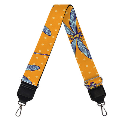 Polka Dot Dragonfly Pattern Print Bag Strap