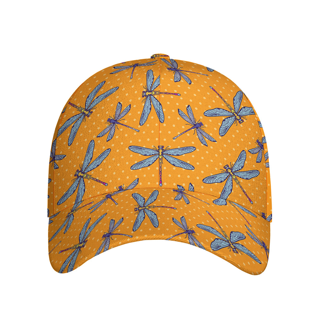 Polka Dot Dragonfly Pattern Print Baseball Cap