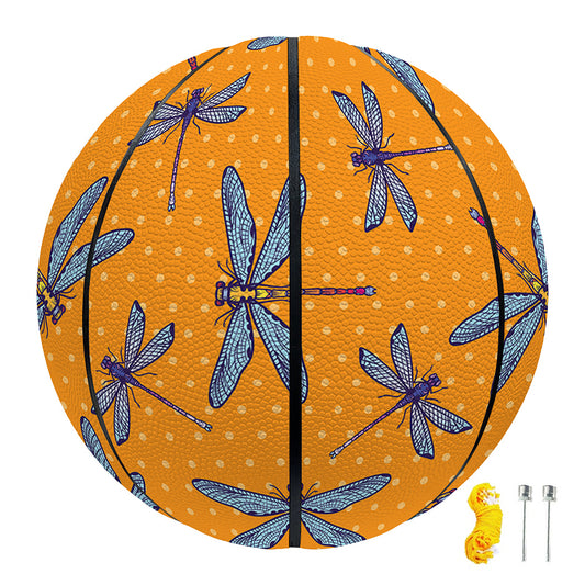 Polka Dot Dragonfly Pattern Print Basketball
