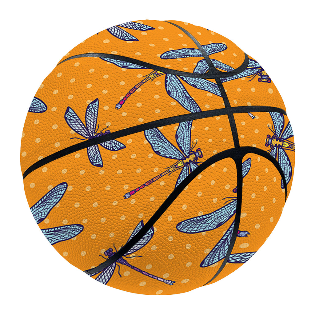 Polka Dot Dragonfly Pattern Print Basketball