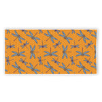 Polka Dot Dragonfly Pattern Print Beach Towel