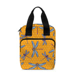 Polka Dot Dragonfly Pattern Print Bible Tote Bag