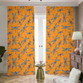 Polka Dot Dragonfly Pattern Print Dimout Pencil Pleat Curtains