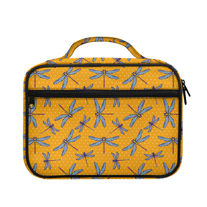 Polka Dot Dragonfly Pattern Print Briefcase Bible Bag