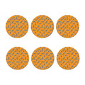 Polka Dot Dragonfly Pattern Print Coaster Set