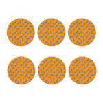 Polka Dot Dragonfly Pattern Print Coaster Set