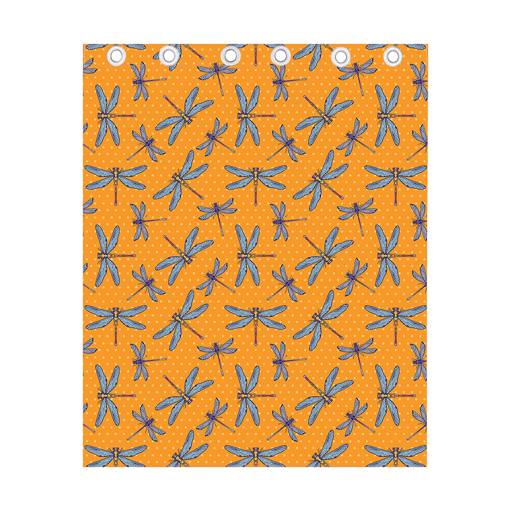 Polka Dot Dragonfly Pattern Print Curtain