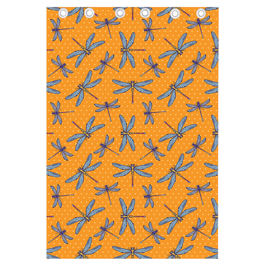 Polka Dot Dragonfly Pattern Print Curtain