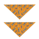 Polka Dot Dragonfly Pattern Print Dog Bandana