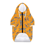 Polka Dot Dragonfly Pattern Print Dog Zip Up Hoodie