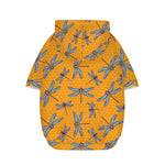 Polka Dot Dragonfly Pattern Print Dog Zip Up Hoodie