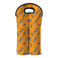 Polka Dot Dragonfly Pattern Print Double Neoprene Wine Tote