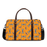 Polka Dot Dragonfly Pattern Print Duffle Bag