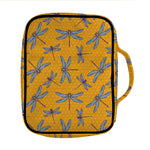 Polka Dot Dragonfly Pattern Print Front Pocket Bible Bag