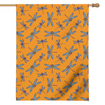 Polka Dot Dragonfly Pattern Print House Flag