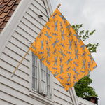 Polka Dot Dragonfly Pattern Print House Flag