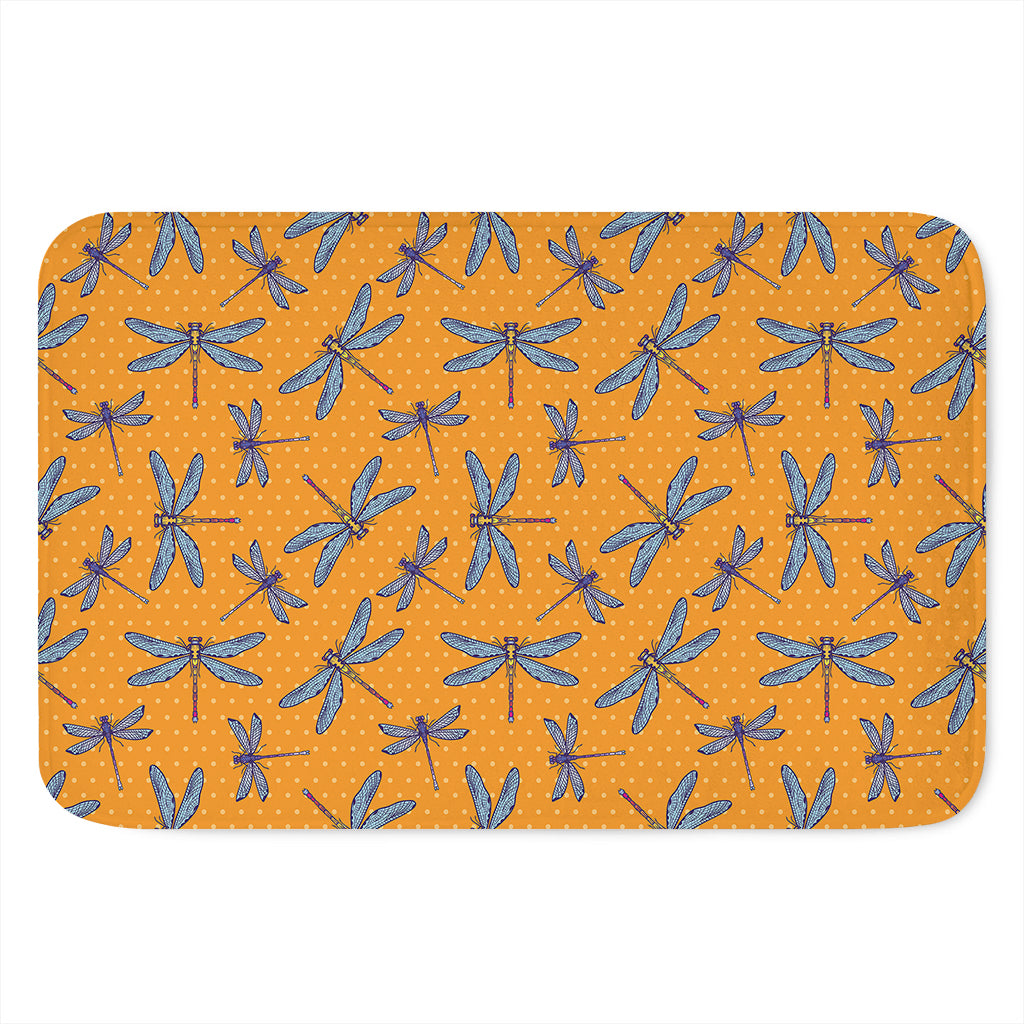 Polka Dot Dragonfly Pattern Print Indoor Door Mat