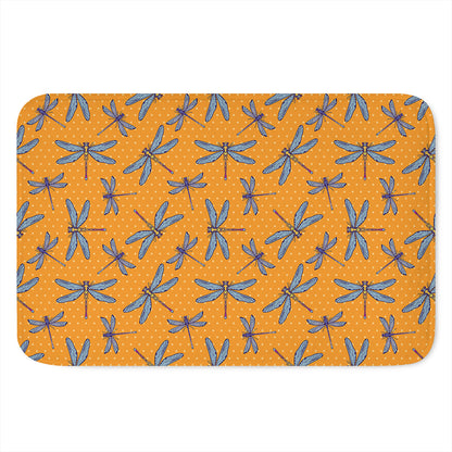Polka Dot Dragonfly Pattern Print Indoor Door Mat