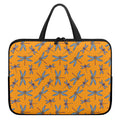 Polka Dot Dragonfly Pattern Print Laptop Sleeve With Handle