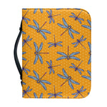 Polka Dot Dragonfly Pattern Print Leather Bible Cover