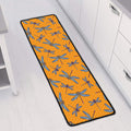 Polka Dot Dragonfly Pattern Print Long Kitchen Mat