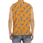 Polka Dot Dragonfly Pattern Print Men's Fitness Tank Top
