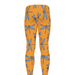 Polka Dot Dragonfly Pattern Print Men's leggings