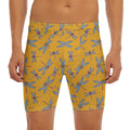 Polka Dot Dragonfly Pattern Print Men's Long Boxer Briefs