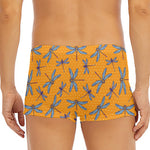 Polka Dot Dragonfly Pattern Print Men's Short Boxer Briefs