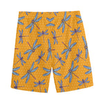 Polka Dot Dragonfly Pattern Print Men's Sports Shorts