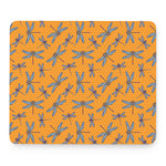 Polka Dot Dragonfly Pattern Print Mouse Pad