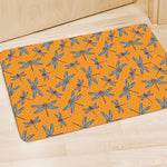 Polka Dot Dragonfly Pattern Print Polyester Doormat