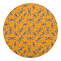 Polka Dot Dragonfly Pattern Print Round Blanket