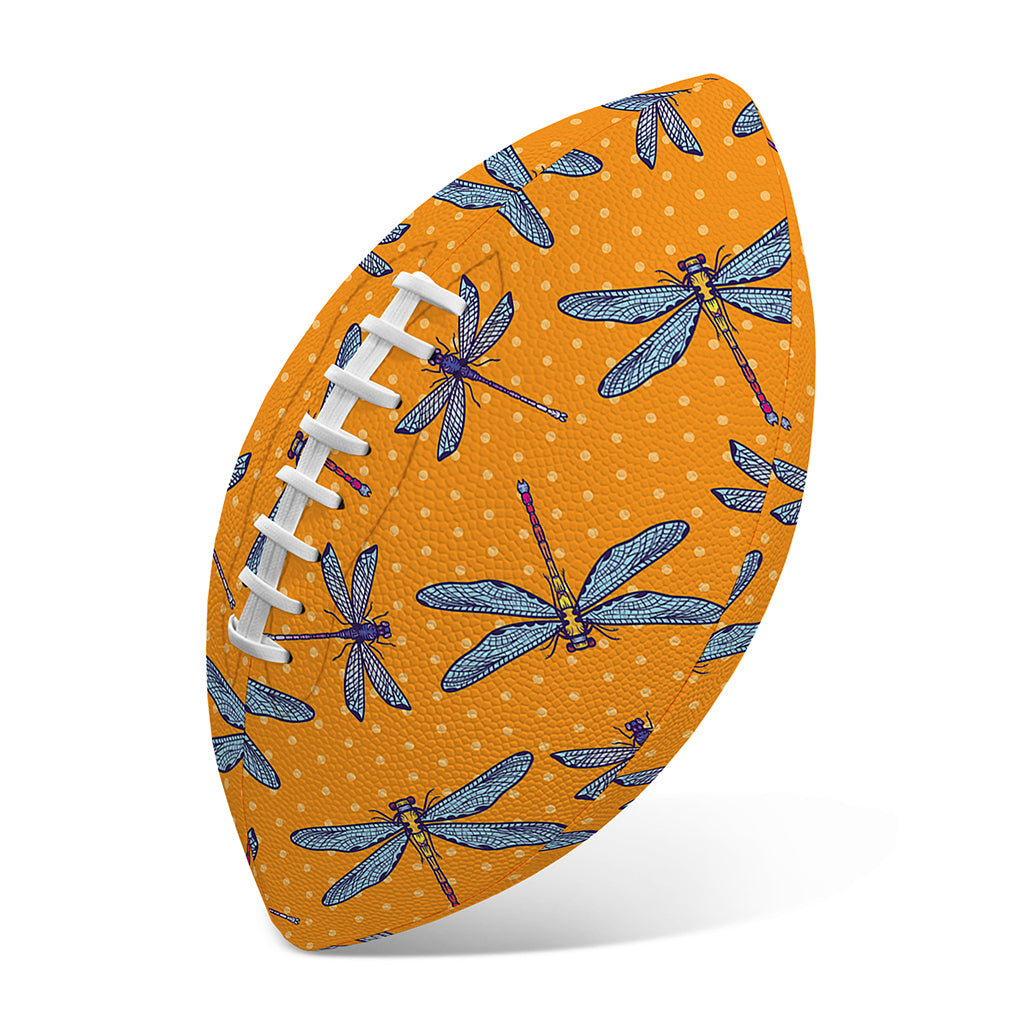 Polka Dot Dragonfly Pattern Print Rugby Ball