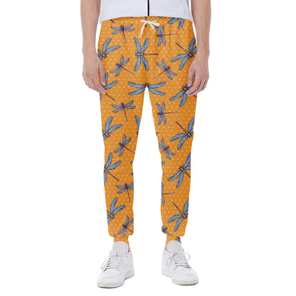 Polka Dot Dragonfly Pattern Print Scuba Joggers