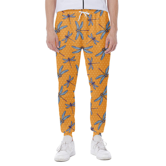 Polka Dot Dragonfly Pattern Print Scuba Joggers