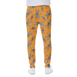 Polka Dot Dragonfly Pattern Print Scuba Joggers