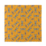 Polka Dot Dragonfly Pattern Print Silk Bandana