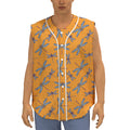 Polka Dot Dragonfly Pattern Print Sleeveless Baseball Jersey