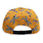 Polka Dot Dragonfly Pattern Print Snapback Cap