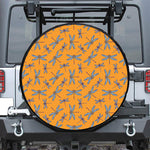 Polka Dot Dragonfly Pattern Print Tire Cover