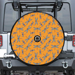 Polka Dot Dragonfly Pattern Print Tire Cover With Camera Hole