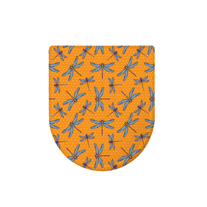 Polka Dot Dragonfly Pattern Print Toilet Lid Cover