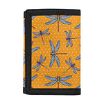Polka Dot Dragonfly Pattern Print Trifold Wallet
